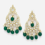 Gold-Plated Teardrop Shaped Chandbalis Earring "