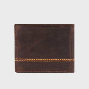 Men Textured Leather Two Fold Wallet