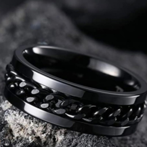 Men Classic Chain Design Band Ring